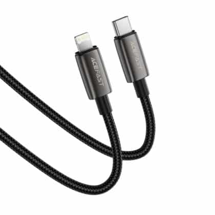 Acefast - Καλώδιο Δεδομένων (C23-01) - USB-C σε Lightning, 30W, Πλεγμένο Καλώδιο, 1,2m - Μαύρο
