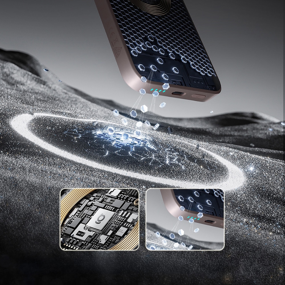 Baseus - Μαγνητικό Power Bank EnerFill FM11 (E0026602) - Περιλαμβάνεται καλώδιο Type-C, Σχεδιασμός Ultra-Mini, 10.000mAh, 22.5W - Γκρι - Image 5