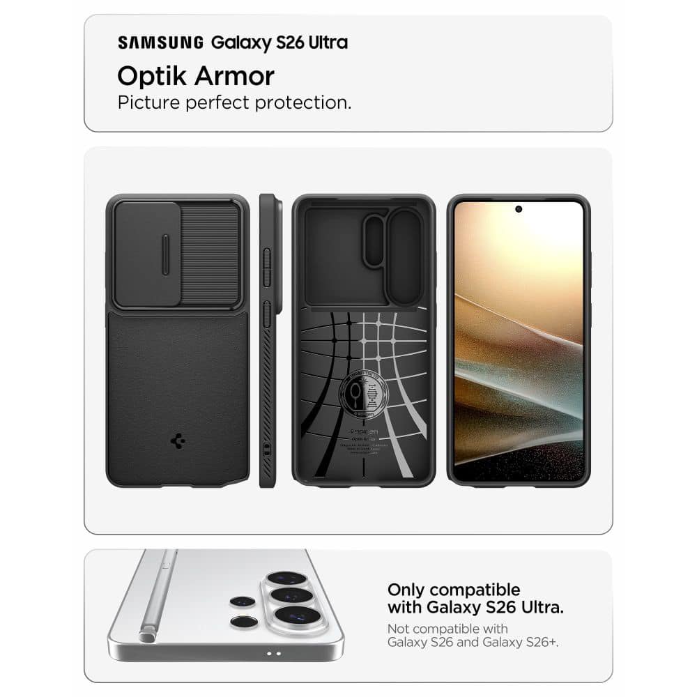 Spigen Optik Armor - θήκη για Samsung Galaxy S26 Ultra - Μαύρο - Image 5