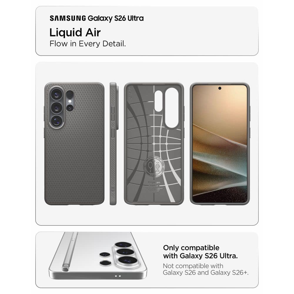 Spigen Liquid Air - θήκη για Samsung Galaxy S26 Ultra - Γκρι - Image 7