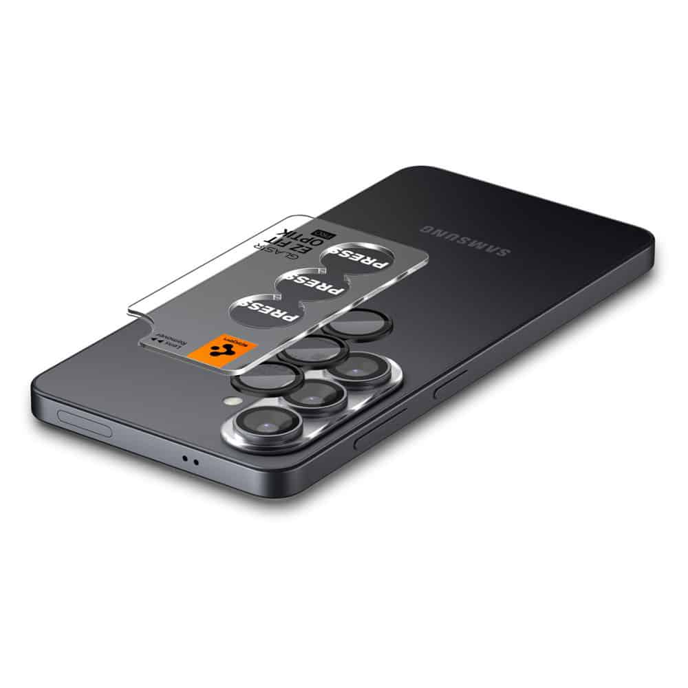 Προστατευτικό φακού κάμερας Spigen Optik Pro HD Glas.TR “EZ FIT” για Samsung Galaxy S26 μαύρο, 2 τεμάχια. - Image 5