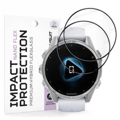 Techsuit - Nano Flex (2 τεμάχια) - Garmin Fenix 8 43mm - Μαύρο