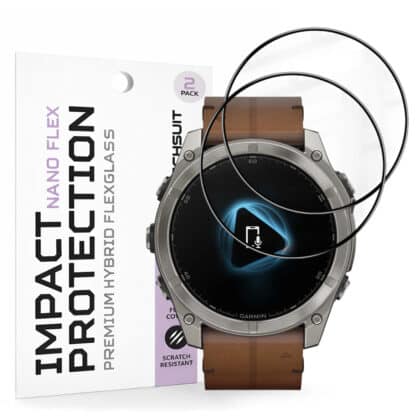 Techsuit - Nano Flex (2 τεμάχια) - Garmin Fenix 8 / Fenix 8 Pro 51mm - Μαύρο