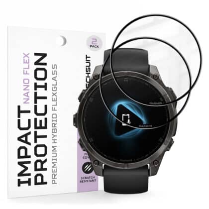 Techsuit - Nano Flex (2 τεμάχια) - Garmin Fenix 8 / Fenix 8 Pro 47mm - Μαύρο