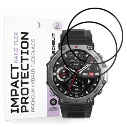 Techsuit - Nano Flex (συσκευασία 2 τεμαχίων) - Amazfit T-Rex 3 - Μαύρο