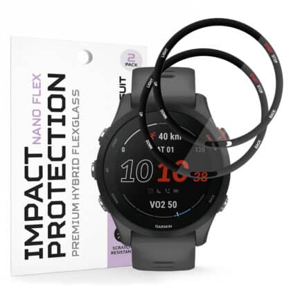 Techsuit - Nano Flex (2 τεμάχια) - Garmin Forerunner 255 / Forerunner 255 Music - Μαύρο
