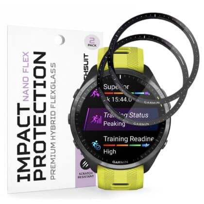 Techsuit - Nano Flex (2 τεμάχια) - Garmin Forerunner 965 - Μαύρο