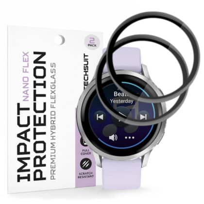 Techsuit - Nano Flex (2 τεμάχια) - Garmin Venu 4 41mm - Μαύρο