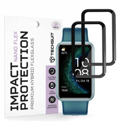 Techsuit - Nano Flex (συσκευασία 2 τεμαχίων) - Huawei Watch FIT SE - Μαύρο