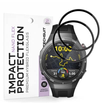 Techsuit - Nano Flex (συσκευασία 2 τεμαχίων) - Huawei Watch GT 5 Pro 46mm - Μαύρο