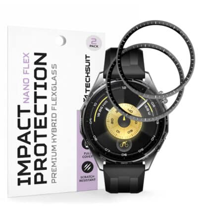 Techsuit - Nano Flex (συσκευασία 2 τεμαχίων) - Huawei Watch GT 6 46mm - Μαύρο