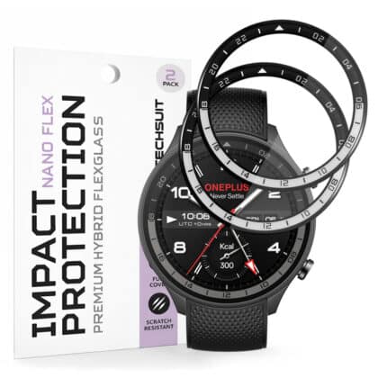 Techsuit - Nano Flex (συσκευασία 2 τεμαχίων) - OnePlus Watch 2R - Μαύρο