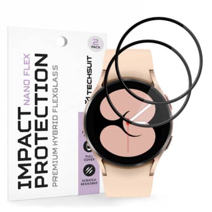 Techsuit - Nano Flex (συσκευασία 2 τεμαχίων) - Samsung Galaxy Watch4 40mm - Μαύρο