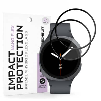 Techsuit - Nano Flex (συσκευασία 2 τεμαχίων) - Samsung Galaxy Watch8 40mm - Μαύρο