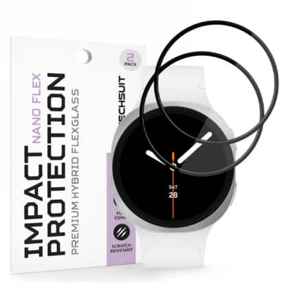 Techsuit - Nano Flex (συσκευασία 2 τεμαχίων) - Samsung Galaxy Watch8 44mm - Μαύρο