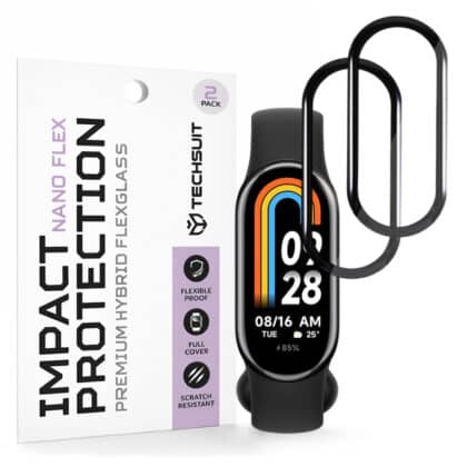 Techsuit - Nano Flex (συσκευασία 2 τεμαχίων) - Xiaomi Mi Band 8 / 8 NFC - Μαύρο