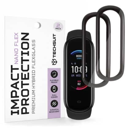 Techsuit - Nano Flex (συσκευασία 2 τεμαχίων) - Amazfit Band 5 - Μαύρο