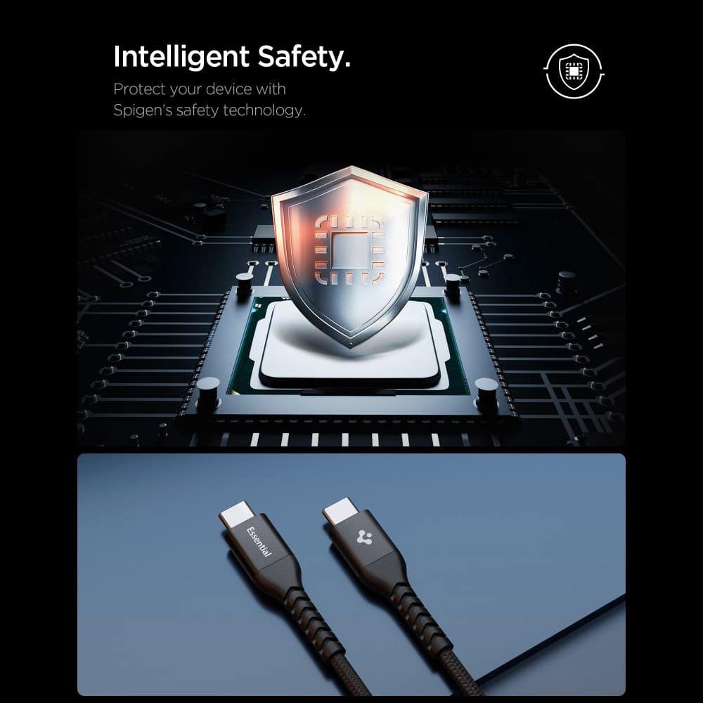 SPIGEN EB10010CCA ΒΑΣΙΚΟ ΚΑΛΩΔΙΟ ΤΥΠΟΥ-C 100W 100CM ΜΑΥΡΟ - Image 6