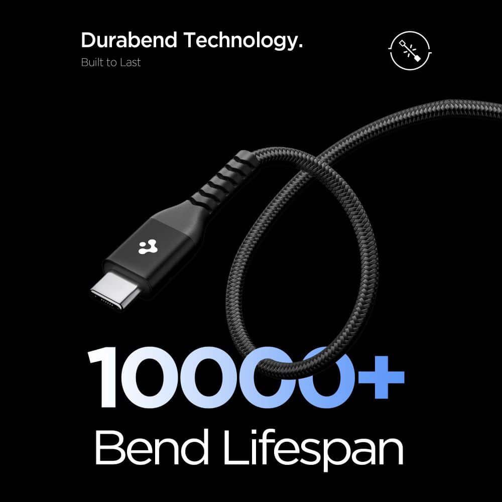 SPIGEN EB10010CCA ΒΑΣΙΚΟ ΚΑΛΩΔΙΟ ΤΥΠΟΥ-C 100W 100CM ΜΑΥΡΟ - Image 7