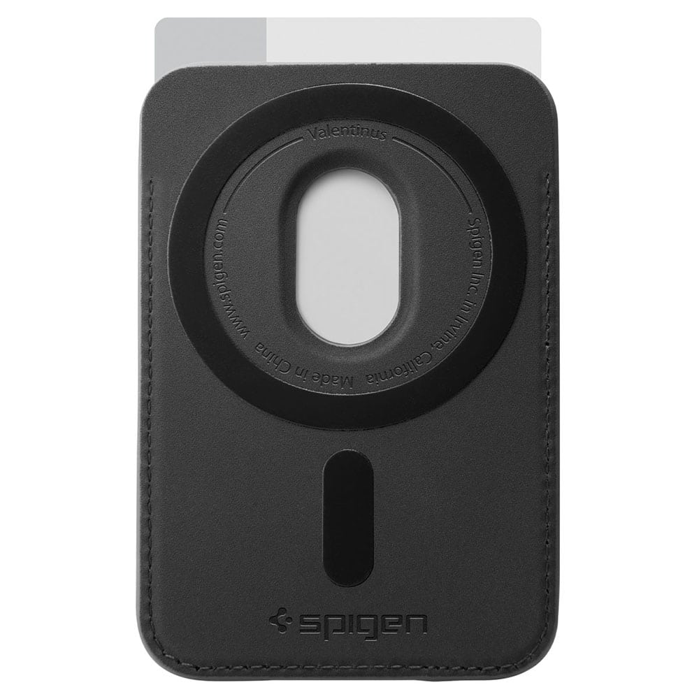 Spigen - Πορτοφόλι Valentinus MagFit (AFA11337) - για 5 κάρτες εύκολης πρόσβασης, μινιμαλιστική κατασκευή, δέρμα PU - μαύρο - Image 5