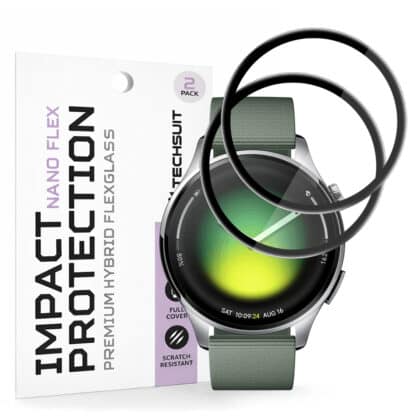 Techsuit - Nano Flex (συσκευασία 2 τεμαχίων) - Xiaomi Watch 5 (47mm) - Μαύρο