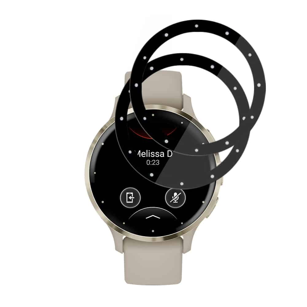 Techsuit - Nano Flex (2 τεμάχια) - Garmin Venu 3S - Μαύρο - Image 2