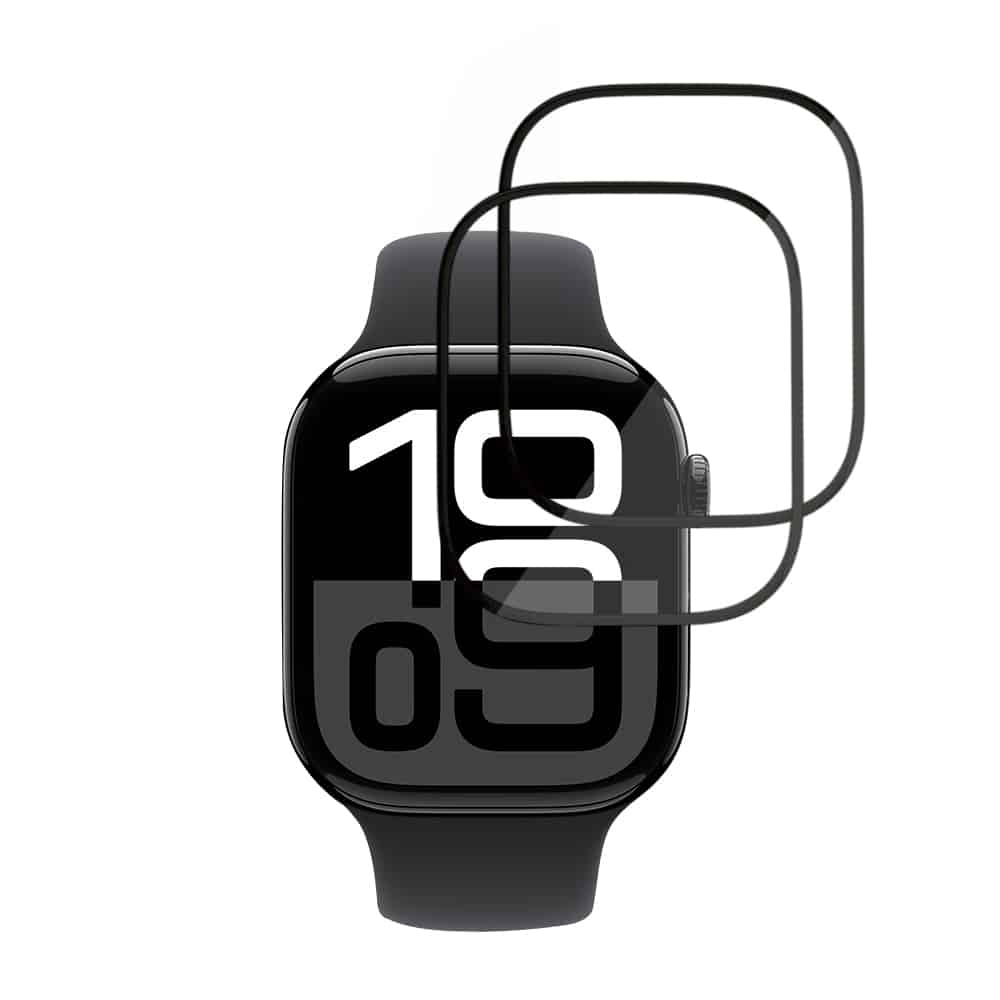Techsuit - Nano Flex (συσκευασία 2 τεμαχίων) - Apple Watch 10 46mm / 11 46mm - Μαύρο - Image 2