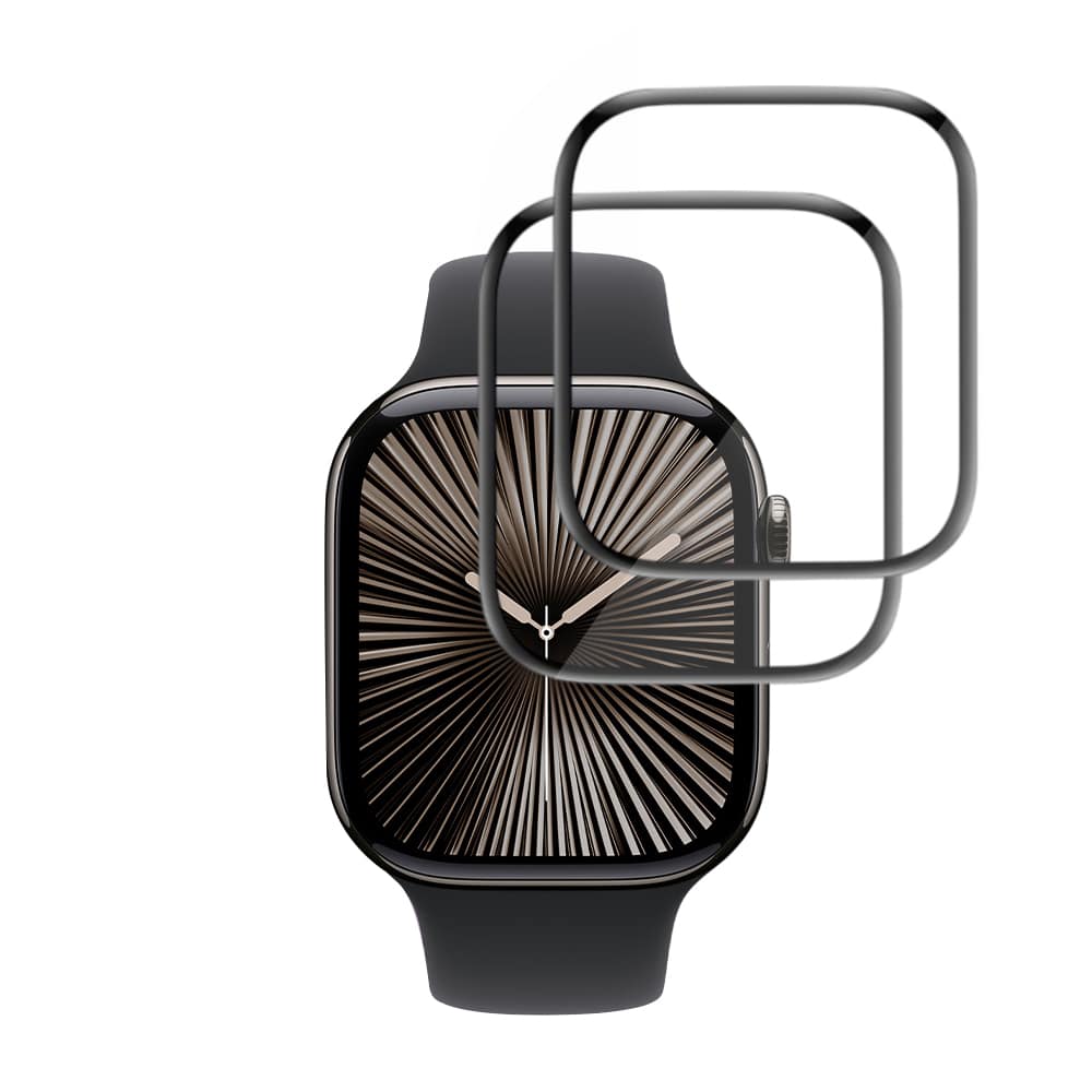 Techsuit - Nano Flex (συσκευασία 2 τεμαχίων) - Apple Watch 10 42mm / 11 42mm - Μαύρο - Image 2
