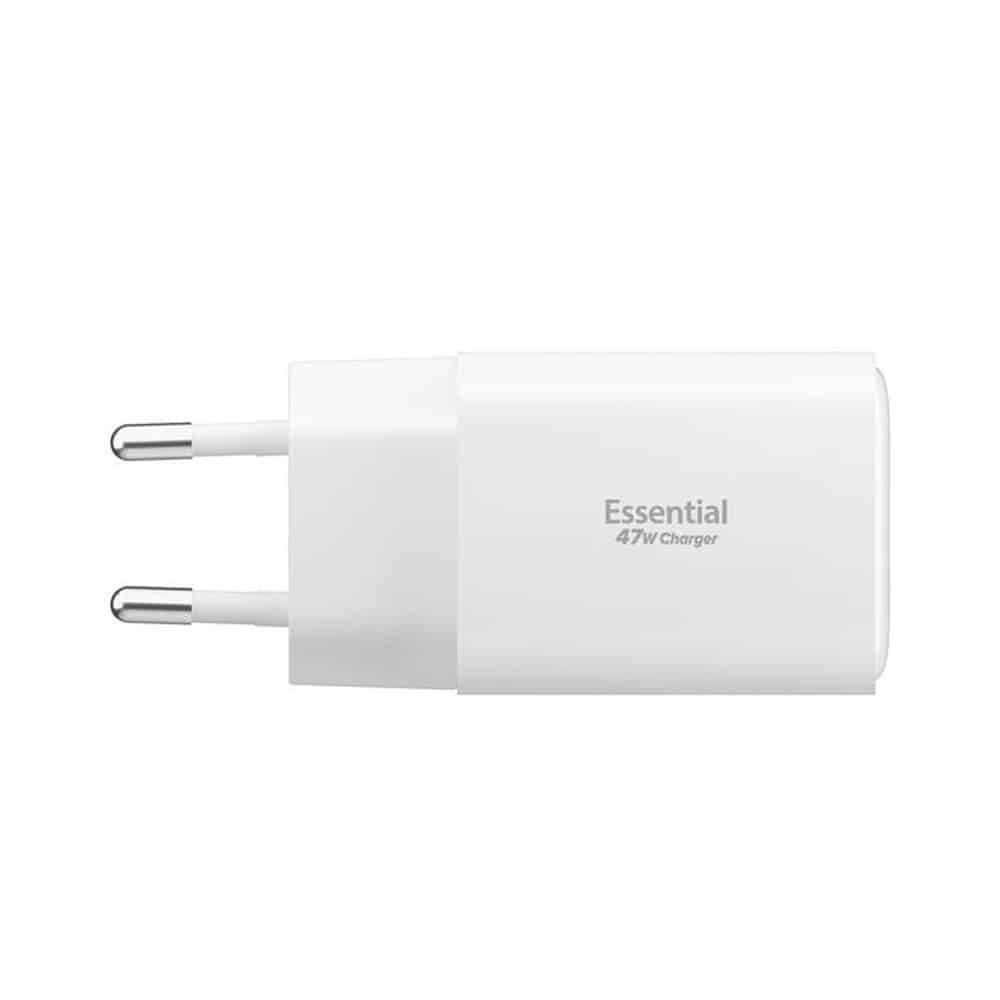 Spigen - Φορτιστής τοίχου Essential EE473EU (ACH09464) - USB, 2x Type-C, Γρήγορη φόρτιση, Quantum Boost, 47W - Λευκό - Image 2