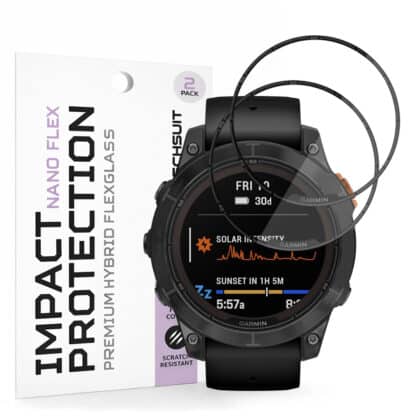 Techsuit - Nano Flex (2 τεμάχια) - Garmin Fenix 7 Pro Solar - Μαύρο