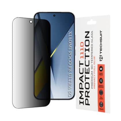 Techsuit - 111D Privacy Full Glue - Xiaomi Poco F8 Ultra - Μαύρο