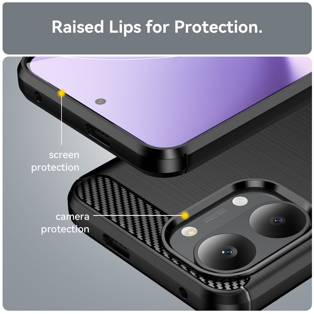 Techsuit Carbon Silicone - θήκη για Xiaomi Poco X8 Pro Max - Μαύρο - Image 3