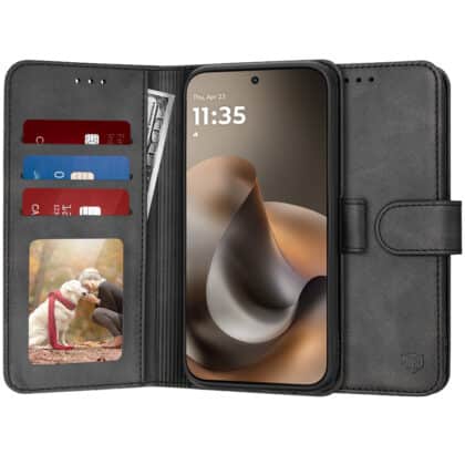 Techsuit Diary Book - θήκη για Motorola Moto G77 / G67 - Μαύρο