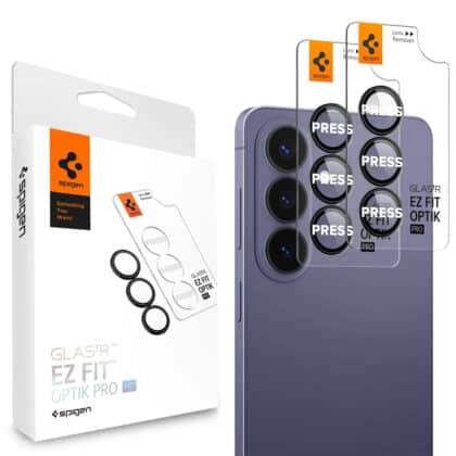 Προστατευτικό φακού κάμερας Spigen Optik Pro HD Glas.TR “EZ FIT” για Samsung Galaxy S26 μαύρο, 2 τεμάχια.
