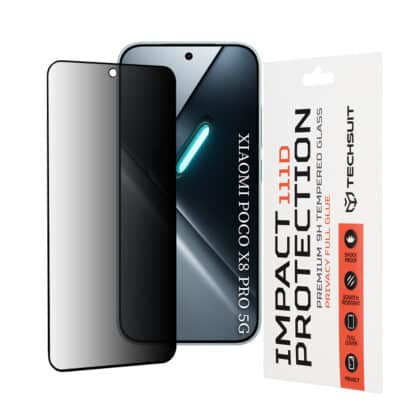Techsuit - 111D Privacy Full Glue - Xiaomi Poco X8 Pro - Μαύρο