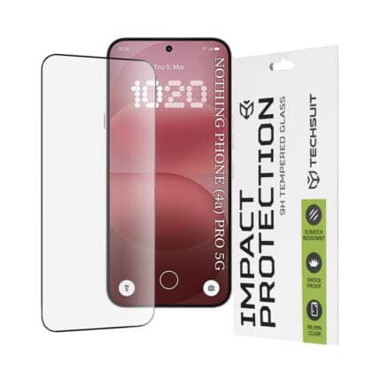 Techsuit - 111D Πλήρης Κάλυψη / Πλήρης Κόλλα Γυαλιού - Nothing Phone (4a) Pro - Μαύρο