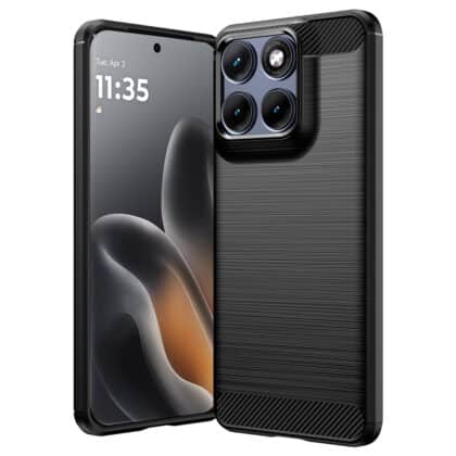 Techsuit Carbon Silicone - θήκη για Motorola Edge 70 Fusion - Μαύρο