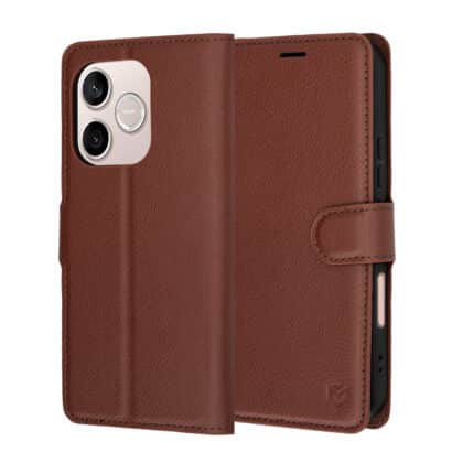 Techsuit Leather Folio - θήκη για Honor 600 Lite - Καφέ