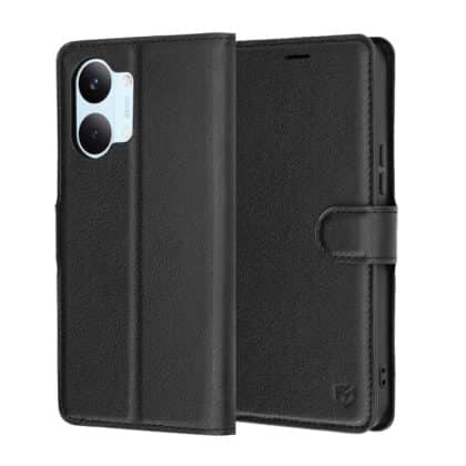 Techsuit Leather Folio - θήκη για Xiaomi Poco X8 Pro Max - Μαύρο
