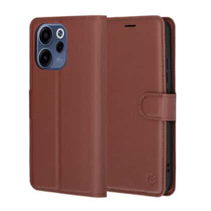 Techsuit Leather Folio - θήκη για Oppo Reno15 F / FS 5G - Καφέ