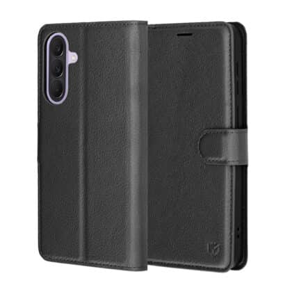 Techsuit Leather Folio - θήκη για Samsung Galaxy A57 - Μαύρο