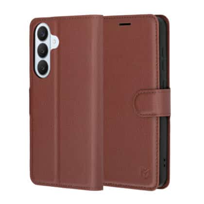 Techsuit Leather Folio - θήκη για Samsung Galaxy S26 - Καφέ