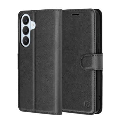 Techsuit Leather Folio - θήκη για Samsung Galaxy S26 - Μαύρο