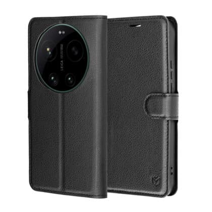 Techsuit Leather Folio - θήκη για Xiaomi 17 Ultra - Μαύρο
