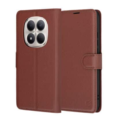 Techsuit Leather Folio - θήκη για Xiaomi Redmi Note 15 Pro - Καφέ
