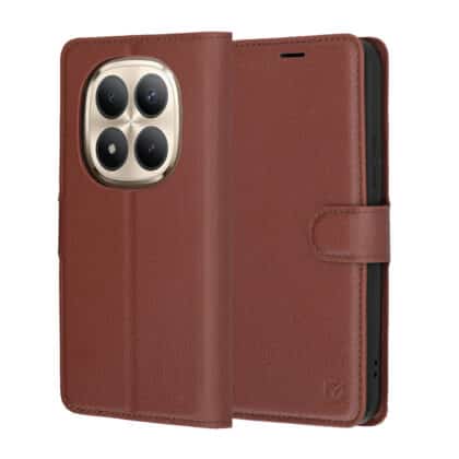 Techsuit Leather Folio - θήκη για Xiaomi Redmi Note 15 Pro+ 5G / Poco M8 Pro - Καφέ