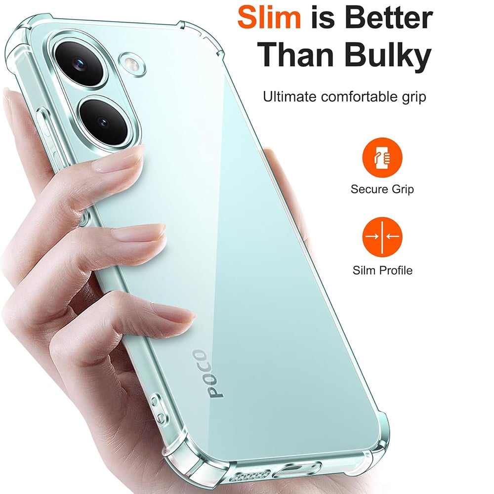 Techsuit Shockproof Clear Silicone - θήκη για Xiaomi Poco X8 Pro - Διάφανο - Image 4