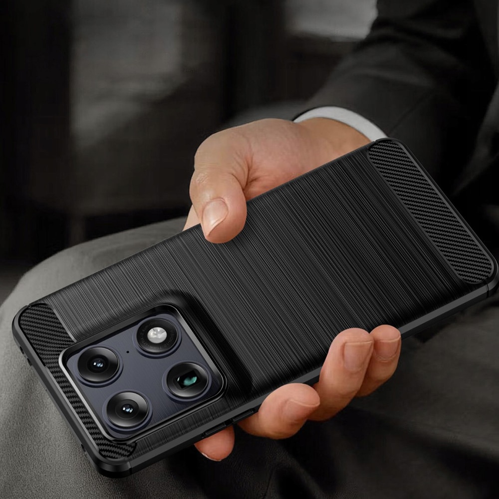 Techsuit Carbon Silicone - θήκη για Motorola Signature - Μαύρο - Image 4