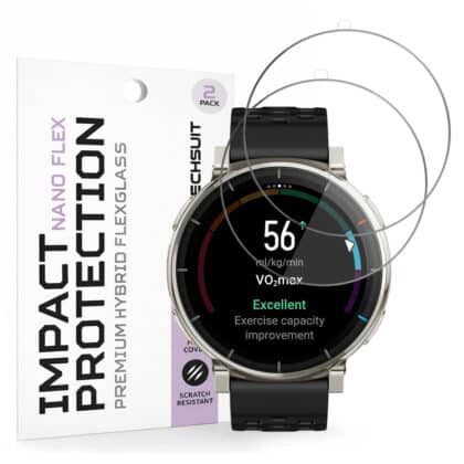 Techsuit - Nano Flex (συσκευασία 2 τεμαχίων) - Amazfit Active 3 Premium - Μαύρο
