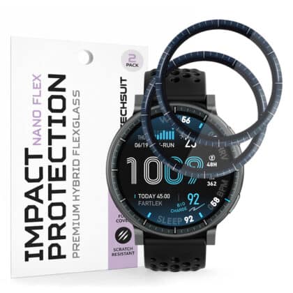 Techsuit - Nano Flex (συσκευασία 2 τεμαχίων) - Amazfit Active Max - Μαύρο